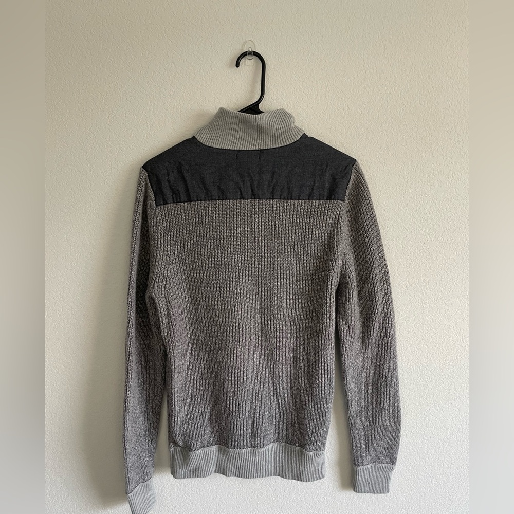 Refectory London Men’s Gray Quarter Zip Pullover Sweater Size Small - Picture 6 of 9